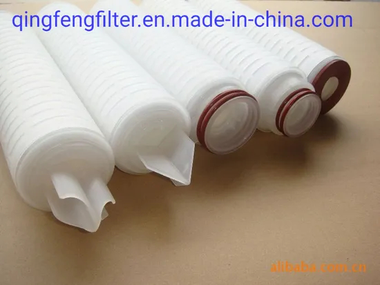 Cartucho de filtro plisado PES/PP/PTFE/PP/PVDF para soluciones de infusión de API estériles, gotas de ojos, polvo liofilizado