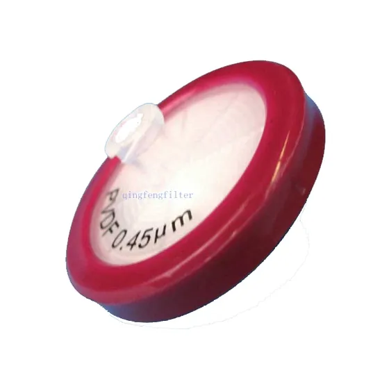 0.22um 0.45um Resistencia a la corrosión química Filtro de jeringa de PVDF para proveedor de laboratorio