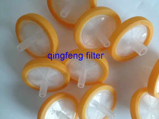 Suministro de fábrica CN de 25 mm (nitrato de celulosa) Filtro de jeringa para medio de cultivo