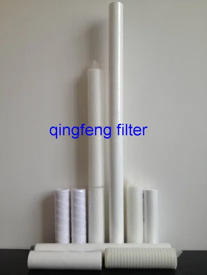 Cartucho de filtro plisado de nylon/pes/ptfe/pp/pvdf con membrana de 0.1/0.22 micron