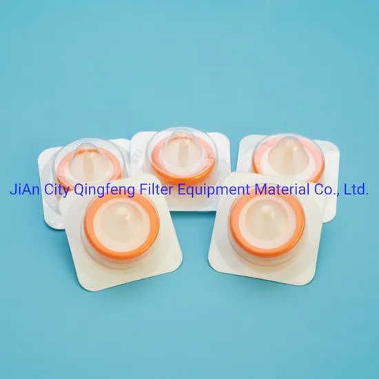 13 mm 0.22UM PTFE Jeringa Filtro de jeringa desechable para biotecnología de laboratorio estéril