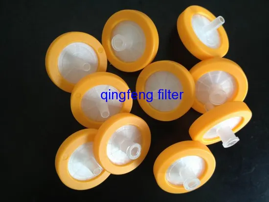 0.2um 0.45um Filtro de jeringe de ring de color para filtración de laboratorio