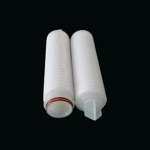 Cartucho de membrana de filtro plisado de PTFE hidrofílico e hidrofóbico para filtro de agua
