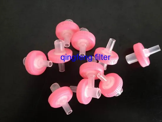 Filtro de jeringa PTFE hidrófobos para la filtración de suministros de laboratorio
