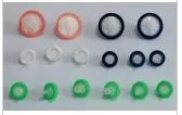 0.2um 0.45um Ring de color PTFE/PVDF/Filtro de jeringa de nylon para filtración de laboratorio