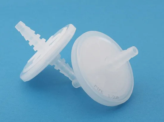 0.45um Filtro de jeringa PTFE de 25 mm para ventilación/filtración de gas