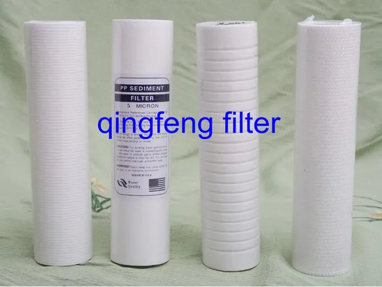 Cartucho de filtro de 10 pulgadas PP PP derribado para filtro de agua
