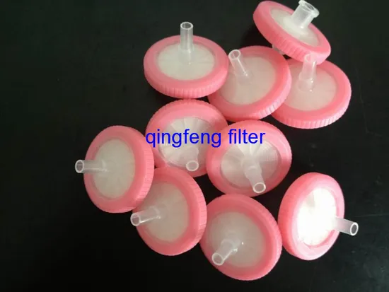 0.2um 0.45um Filtro de jeringe de ring de color para filtración de laboratorio