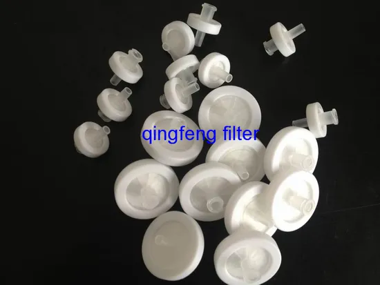 Proveedor de laboratorio PTFE Filtro de jeringa de 25 mm de 13 mm con precio de fábrica para el laboratorio