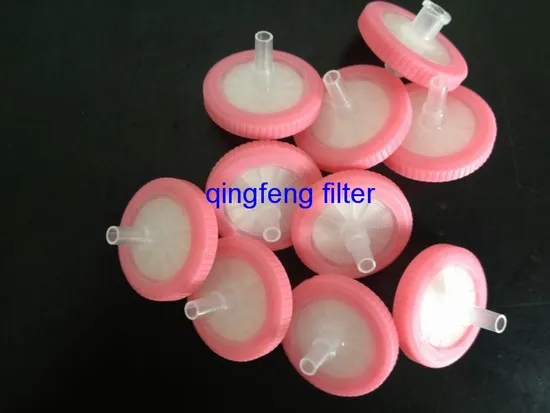 PTFE 13 mm/25 mm/33 mm Filtro de jeringa para suministro médico