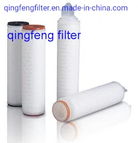 Farmacia Pes/pp/pp/pvdf/ptfe cartucho de filtro plisado de membrana como cartucho de filtro de agua industrial