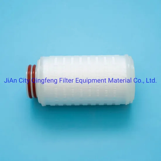 20 pulgadas 69 mm 1 micron pp industrial pp // pvdf/ptfe/pes/nylon/Ca de filtro plisado para tratamiento de agua filtración química industrial