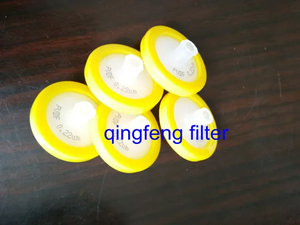 Filtro impulsado por la jeringa desechable para solución de laboratorio