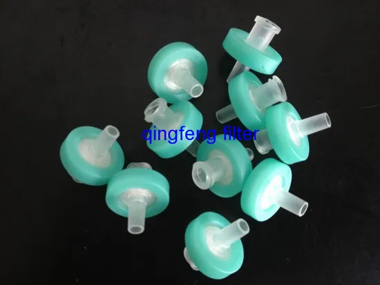 0.22um 0.45um PP Jeringa PP para filtración de agua residual