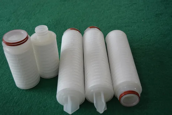 Cartucho de filtro plisado PVDF/PES/PP/PTFE/Nylon para filtración de líquido