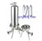 Acero inoxidable SS304 316L Cerveza líquida Liquidación Leche Leche 10 20 30 40 pulgadas PP PTFE Micro Membrana Lenticular Carcasa de filtro de cartucho Lenticular