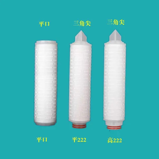 Cartucho de filtro plisado de PVDF para tratamiento químico o de agua