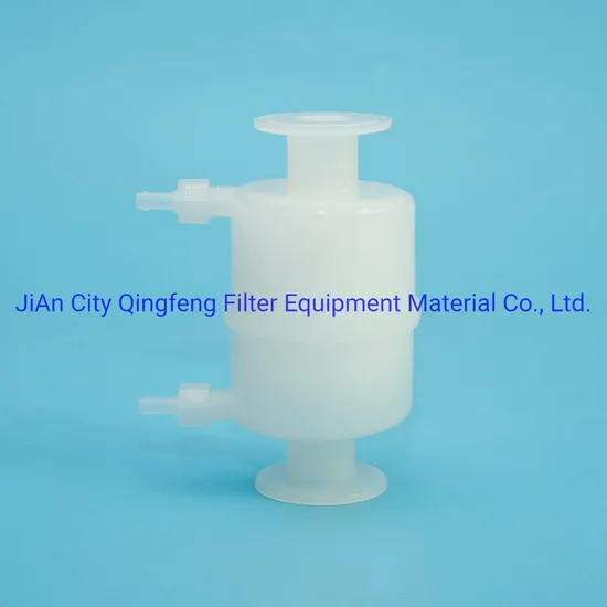 0.22 0.45um 2.5 ′ ′ ′ PP PTFE PES Filtro de cápsula de nylon para la industria de alimentos y bebidas con conexión de barbilla de manguera