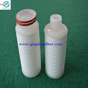 Cartucho de filtro plisado de membrana PTFE de 0.22 micron para gas de alta pureza