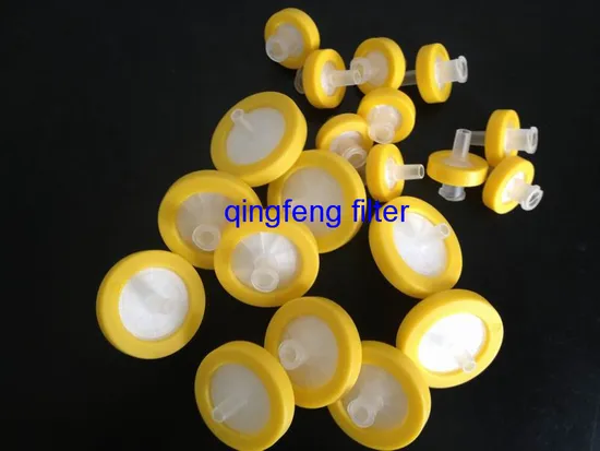 Proveedor de laboratorio PTFE Filtro de jeringa de 25 mm de 13 mm con precio de fábrica para el laboratorio