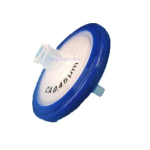 Adsorción baja de proteínas 0.45um Filtros de jeringas de acetato de celulosa de 25 mm